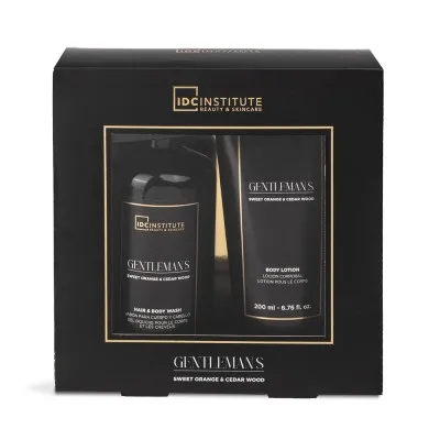 IDC Institute Gentleman's Sweet Orange & Cedar Wood – Ανδρικό Σετ Δώρου με Hair & Body Wash 300ml & Body Lotion 200ml