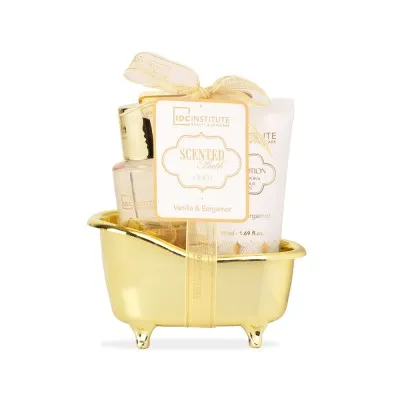IDC Institute Mini Bath Tube Gold Vanilla & Bergamot – Γυναικείο Σετ Δώρου σε Μπανιέρα με Shower Gel 100ml & Body Lotion 50ml