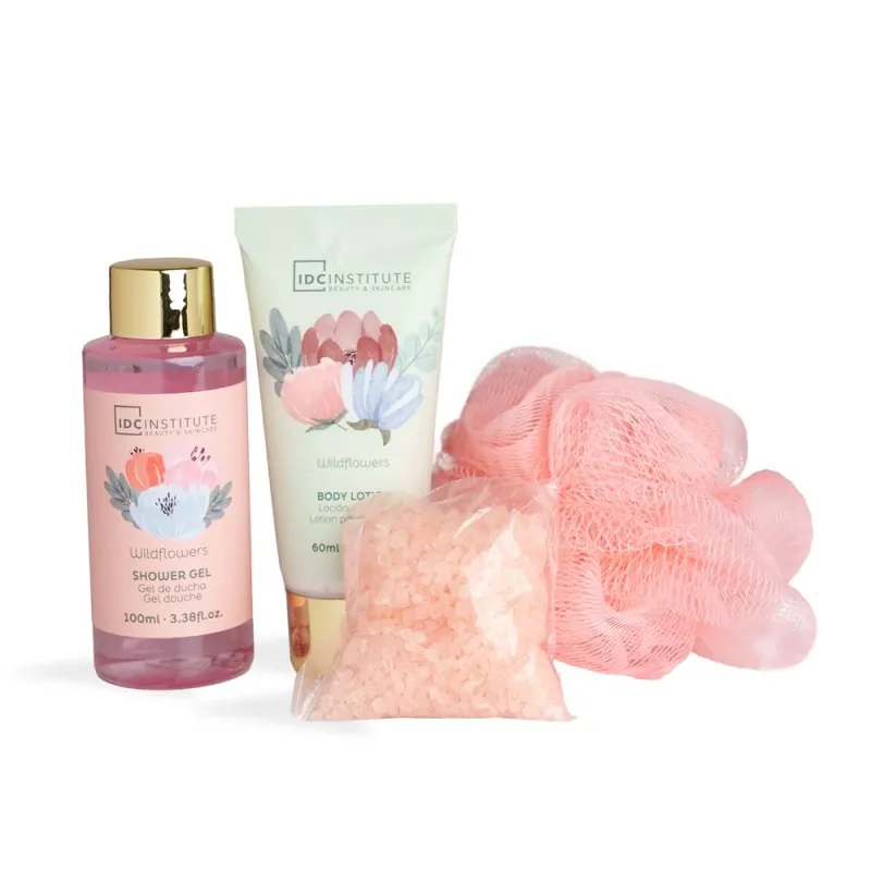 IDC Institute Scented Garden Surprise Gift Set – Γυναικείο Σετ Δώρου με Shower Gel, Body Lotion, Άλατα Μπάνιου & Σφουγγάρι