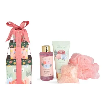 IDC Institute Scented Garden Surprise Gift Set – Γυναικείο Σετ Δώρου με Shower Gel, Body Lotion, Άλατα Μπάνιου & Σφουγγάρι