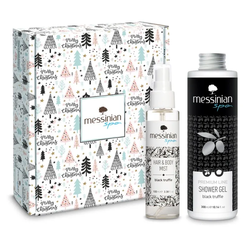 Messinian Spa Christmas Box Black Truffle Unisex – Σετ Δώρου Hair & Body Mist 100ml + Αφρόλουτρο 300ml