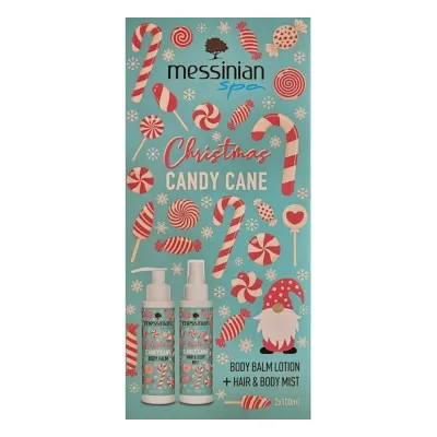 Messinian Spa Christmas Box Candy Cane 2x100ml – Σετ Δώρου Body Balm + Hair & Body Mist