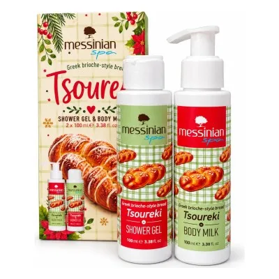 Messinian Spa Christmas Box Τσουρέκι 2x100ml – Σετ Δώρου Γαλάκτωμα Σώματος + Αφρόλουτρο