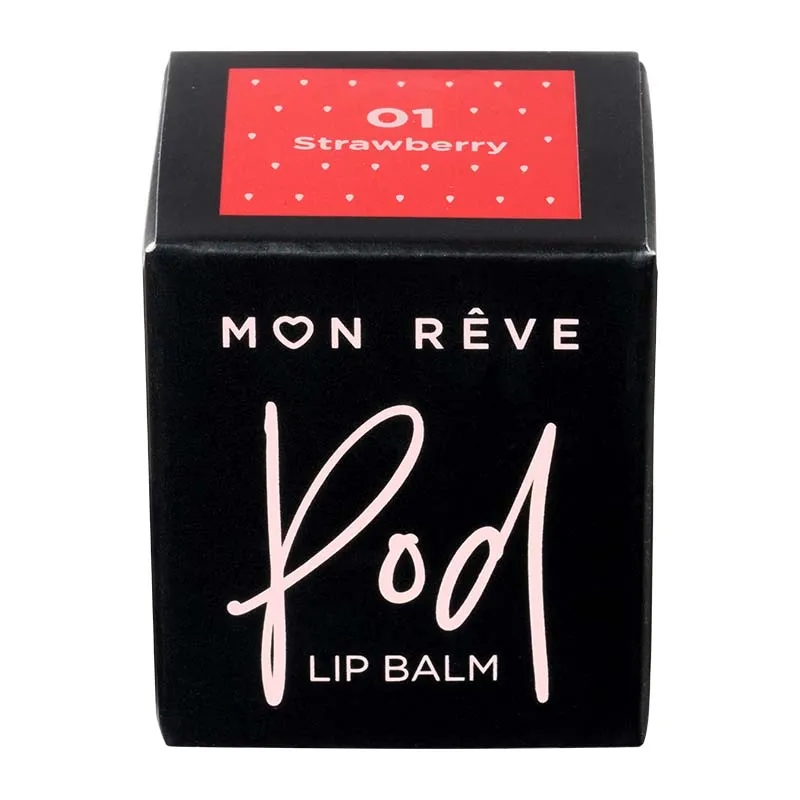 Mon Reve Lip Balm Pod - Ενυδατικό Lip Balm με Λάδι Καρύδας 5gr – #01 Strawberry