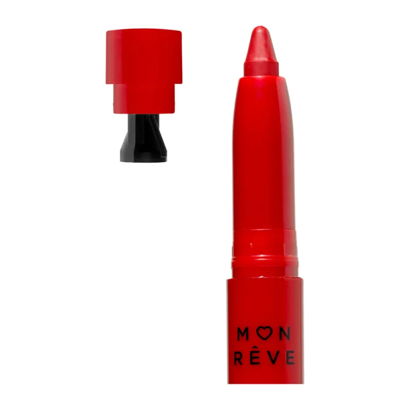 Mon Reve Lip Crayon - Μακράς Διάρκειας Μηχανικό Ματ Κραγιόν 1.5gr #12 TRUE RED