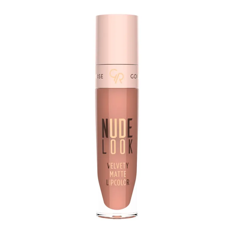 Golden Rose Nude Look Velvety Matte LipColor 5.5ml – Υγρό Ματ Κραγιόν #02 PEACHY NUDE