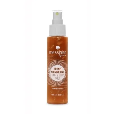 Messinian Spa Bronze Shimmering Hair & Body Mist White Flowers 100ml – Αρωματικό Σπρέι με Λάμψη για Μαλλιά & Σώμα