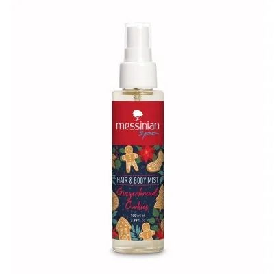 Messinian Spa Hair & Body Mist Gingerbread Cookies 100ml – Χριστουγεννιάτικο Αρωματικό Σπρέι Μαλλιών & Σώματος
