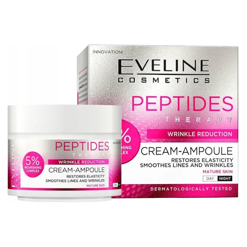 Eveline Peptides Therapy 5% Cream-Ampoule 50ml - Αντιρυτιδική & Συσφιγκτική Κρέμα-Αμπούλα Προσώπου με Πεπτίδια (Ιδανική για Ώριμες Επιδερμίδες) Eveline Peptides Therapy 5% Cream-Ampoule 50ml - Αντιρυτιδική & Συσφιγκτική Κρέμα-Αμπούλα Προσώπου με Πεπτίδια (Ιδανική για Ώριμες Επιδερμίδες)
