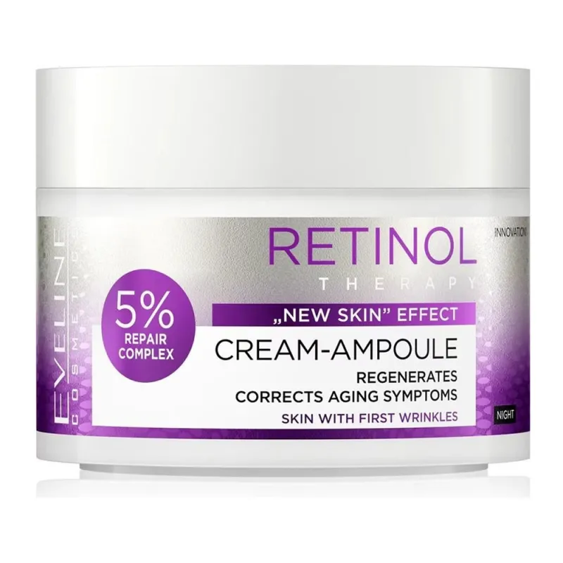 Eveline Retinol Therapy 5% Cream-Ampoule 50ml - Αναπλαστική Κρέμα-Αμπούλα Νυκτός για Επιδερμίδες με τις Πρώτες Ρυτίδες Eveline Retinol Therapy 5% Cream-Ampoule 50ml - Αναπλαστική Κρέμα-Αμπούλα Νυκτός για Επιδερμίδες με τις Πρώτες Ρυτίδες