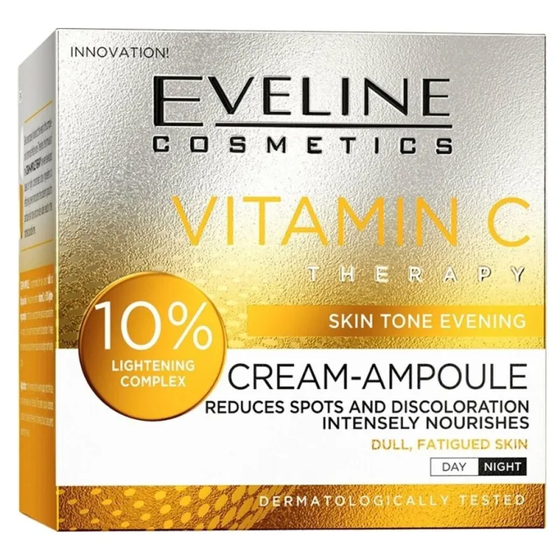Eveline Vitamin C Therapy 10% Cream-Ampoule 50ml - Κρέμα-Αμπούλα Προσώπου με Βιταμίνη C για Λάμψη (Για Θαμπές / Κουρασμένες Επιδερμίδες) Eveline Vitamin C Therapy 10% Cream-Ampoule 50ml - Κρέμα-Αμπούλα Προσώπου με Βιταμίνη C για Λάμψη (Για Θαμπές / Κουρασμένες Επιδερμίδες)