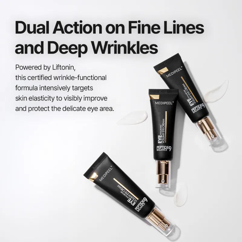 Medi-Peel Peptide 9 Hyaluronic Volumy Eye Cream 40ml – Κρέμα Ματιών με Πεπτίδια για Ενυδάτωση, Σύσφιξη & Λεπτές Γραμμές