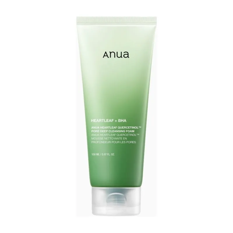 Anua Heartleaf Quercetinol Pore Deep Cleansing Foam 150ml – Αφρός Καθαρισμού Προσώπου με Heartleaf & BHA για Πόρους & Λιπαρότητα