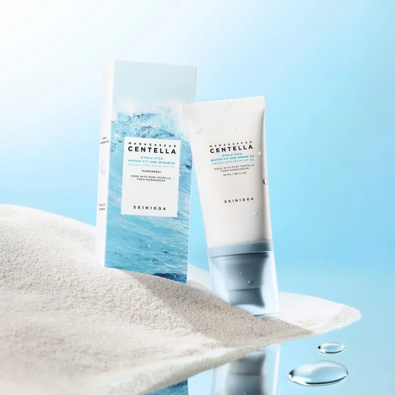 SKIN1004 Madagascar Centella Hyalu-Cica Water-Fit Sun Serum SPF50+ PA++++ 50ml – Αντηλιακό Serum Προσώπου με Centella & Υαλουρονικό Οξύ για Ενυδάτωση, Καταπράυνση & Λάμψη