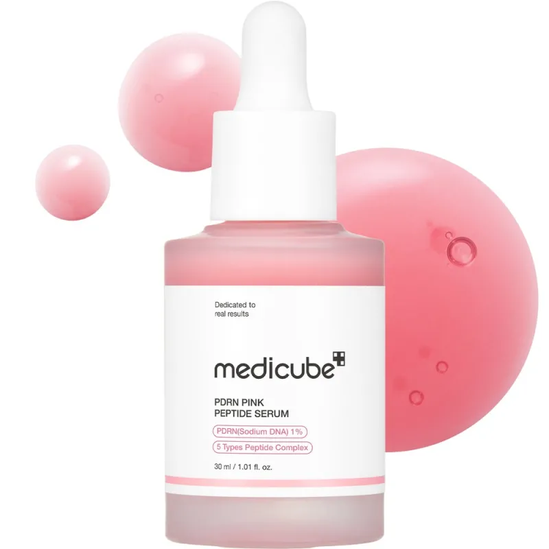 Medicube PDRN Pink Peptide Serum 30ml – Ορός Προσώπου με Salmon DNA PDRN & Πεπτίδια για Λάμψη, Σύσφιξη & Ομοιόμορφο Τόνο