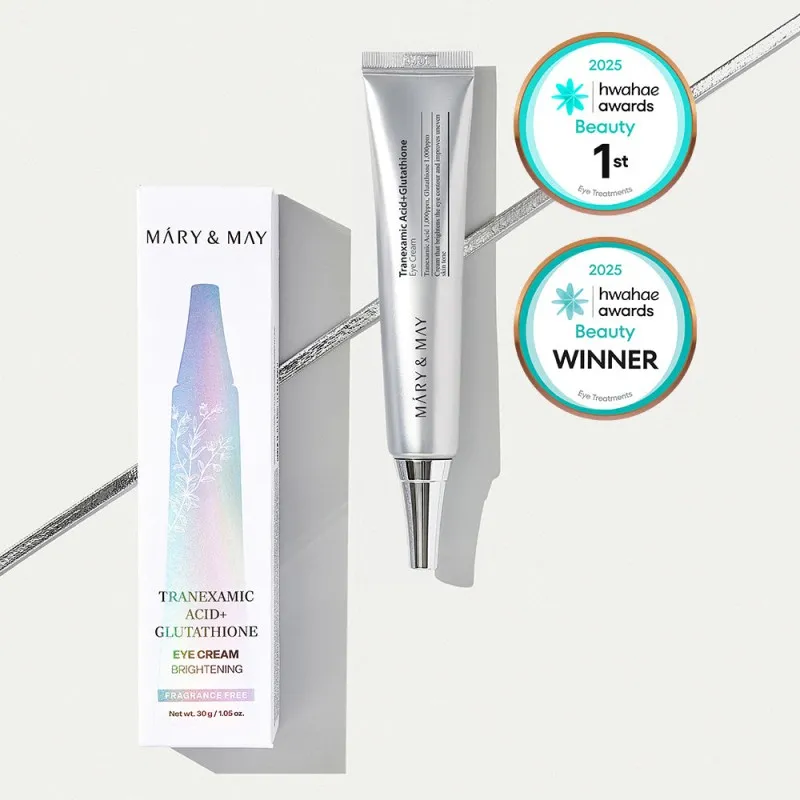 Mary&May Tranexamic Acid+Glutathione Eye Cream 30g – Κρέμα Ματιών με Tranexamic Acid & Γλουταθειόνη για Μαύρους Κύκλους, Δυσχρωμίες & Λάμψη