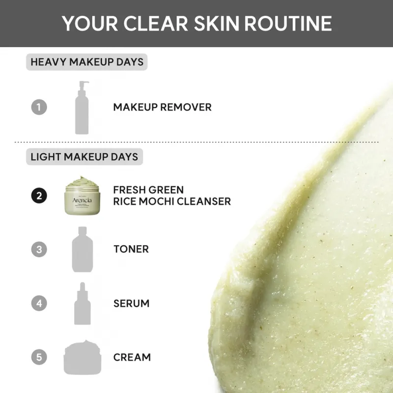 Arencia Fresh Green Rice Mochi Cleanser 120g – Καθαριστικό Προσώπου με Ρύζι για Λιπαρή, Ακνεϊκή & Συμφορημένη Επιδερμίδα Arencia Fresh Green Rice Mochi Cleanser 120g – Καθαριστικό Προσώπου με Ρύζι για Λιπαρή, Ακνεϊκή & Συμφορημένη Επιδερμίδα