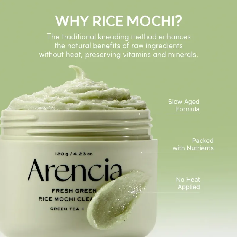 Arencia Fresh Green Rice Mochi Cleanser 120g – Καθαριστικό Προσώπου με Ρύζι για Λιπαρή, Ακνεϊκή & Συμφορημένη Επιδερμίδα Arencia Fresh Green Rice Mochi Cleanser 120g – Καθαριστικό Προσώπου με Ρύζι για Λιπαρή, Ακνεϊκή & Συμφορημένη Επιδερμίδα