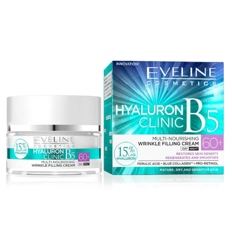 EVELINE Hyaluron Clinic B5 Multi - Nourishing Cream 60+ (50ml) EVELINE Hyaluron Clinic B5 Multi - Nourishing Cream 60+ (50ml)