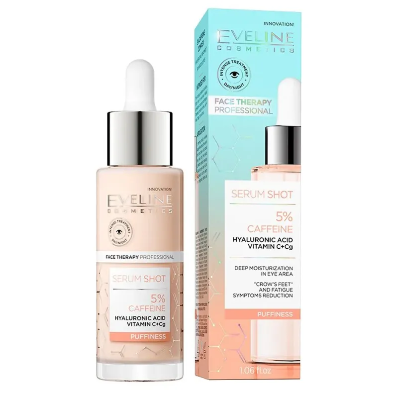Eveline Serum Shot Caffeine 5% Eye Contour Treatment | Ορός Για Το Περίγραμμα Των Ματιών για Μαύρους Κύκλους & Σακούλες 30ml Eveline Serum Shot Caffeine 5% Eye Contour Treatment | Ορός Για Το Περίγραμμα Των Ματιών για Μαύρους Κύκλους & Σακούλες 30ml