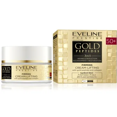 Eveline Gold Peptides Firming Cream-Lifting 50+ 50ml – Κρέμα Ημέρας & Νύχτας με Πεπτίδια & Κολλαγόνο για Σύσφιξη & Ρυτίδες