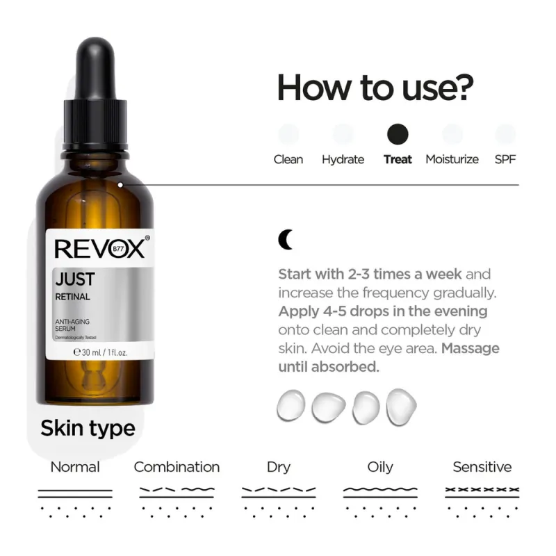 Revox Just Retinal Ενυδατικό Serum Προσώπου με Ρετινόλη 30ml Revox Just Retinal Ενυδατικό Serum Προσώπου με Ρετινόλη 30ml